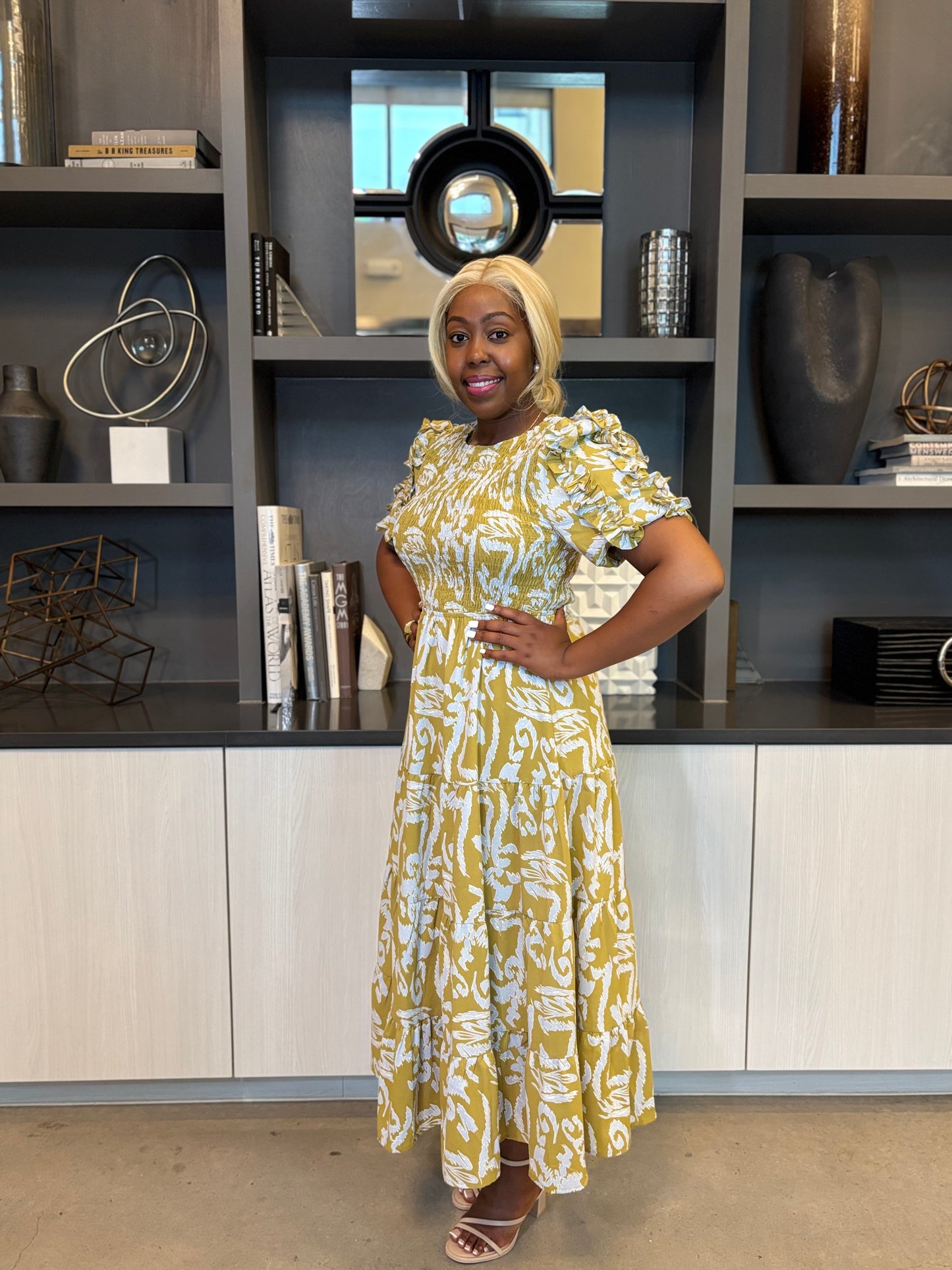 Mediterranean Olive Dress