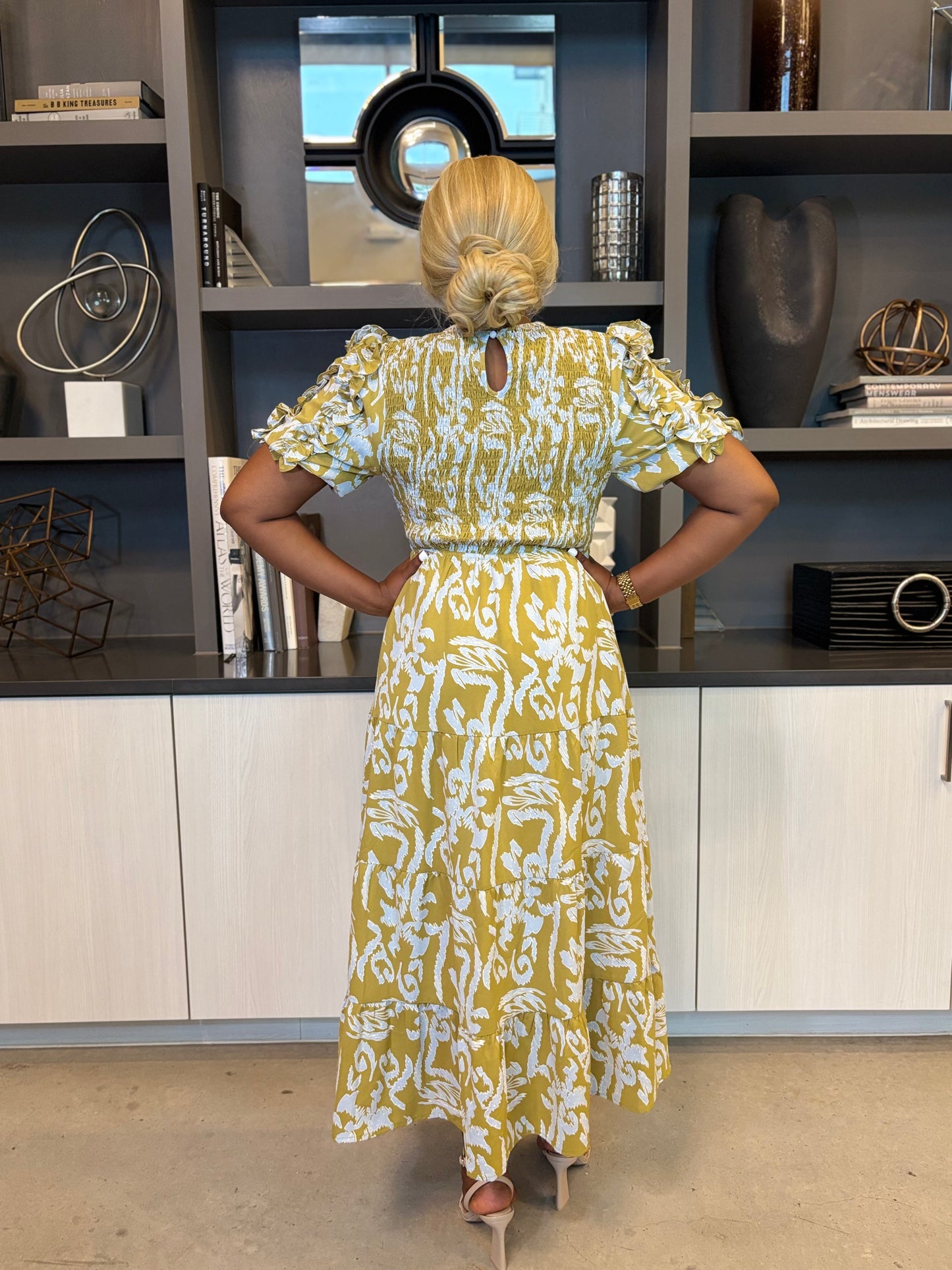 Mediterranean Olive Dress